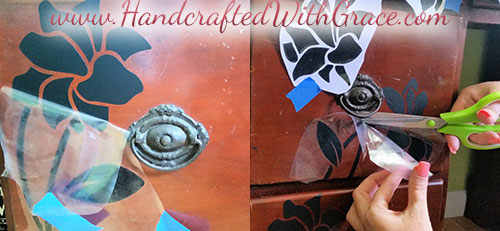 One Hour Removable Furniture Makeover by www.HandcraftedWithGrace.com