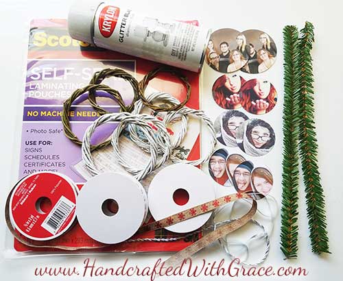 Super Easy Memory Wreath Christmas Ornament DIY