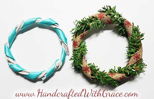 Super Easy Memory Wreath Christmas Ornament DIY